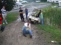 we tried to rescue the ones with the golf cart and it went badly